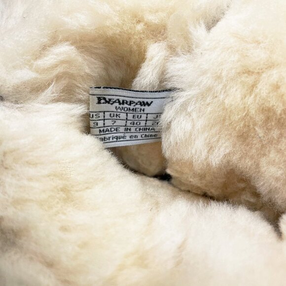 Bearpaw Elle Short Suede Leather Brown Shearling Lined Winter Boots Women's 9 - Picture 12 of 14